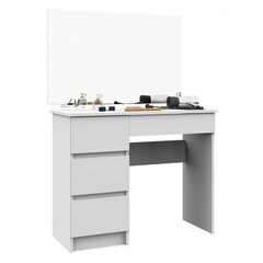 Косметический столик с зеркалом NORE Queen T6/SL, левосторонний, белый цена и информация | Туалетные столики | hansapost.ee