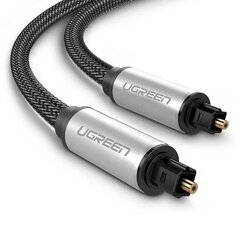 UGREEN AV108 Toslink Audio optical cable, braided aluminum, 1m (grey) hind ja info | Juhtmed ja kaablid | hansapost.ee
