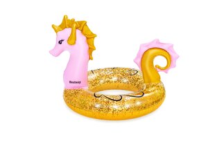 Надувной круг Bestway Glitter Seahorse, 115x104 см, золотистый цена и информация | Надувные и пляжные товары | hansapost.ee