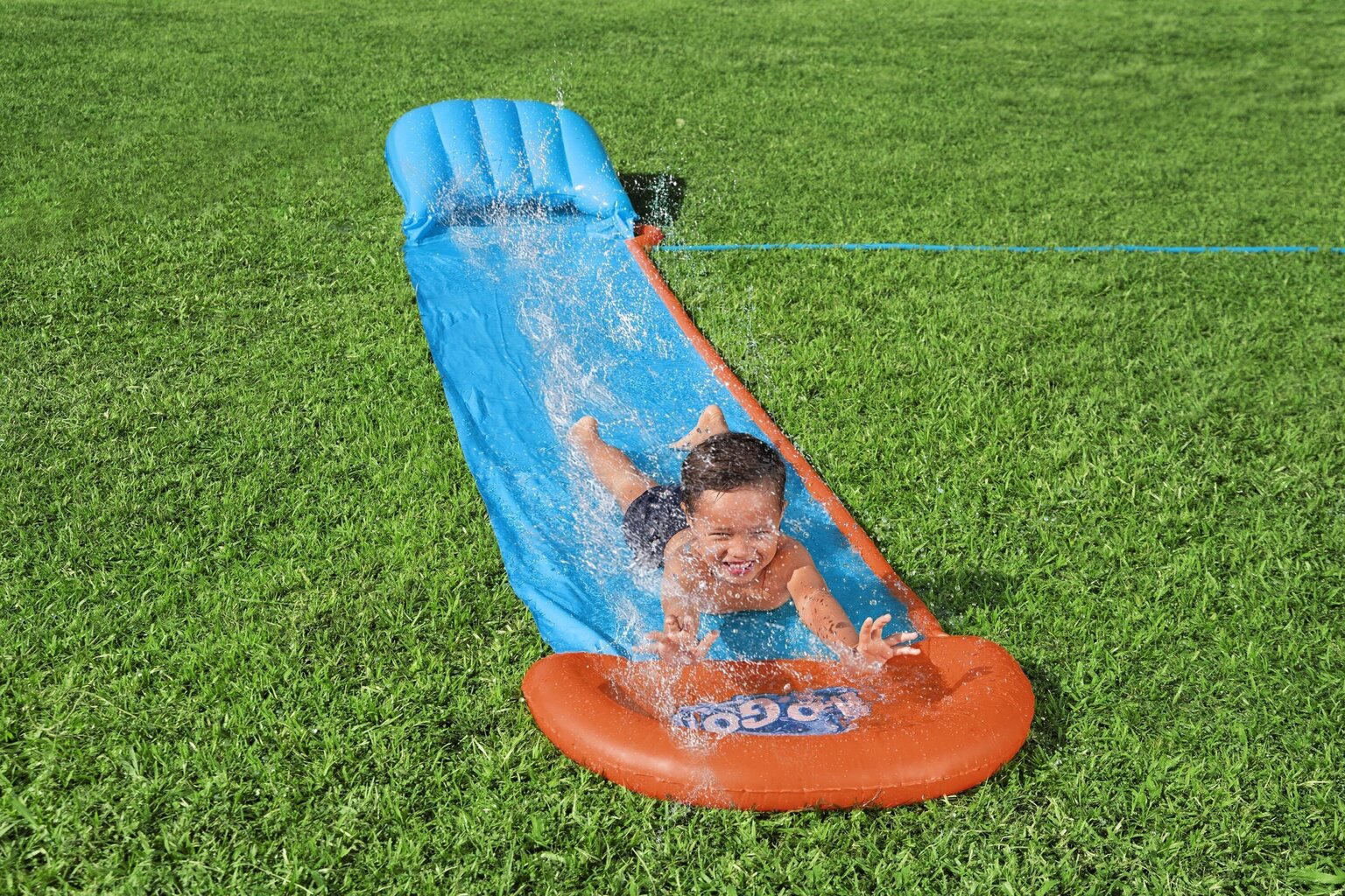 Täispuhutav veeliumägi H2OGO Tsunami Splash Ramp Single Slide, 488 cm цена и информация | Täispuhutavad veemänguasjad ja ujumistarbed | hansapost.ee