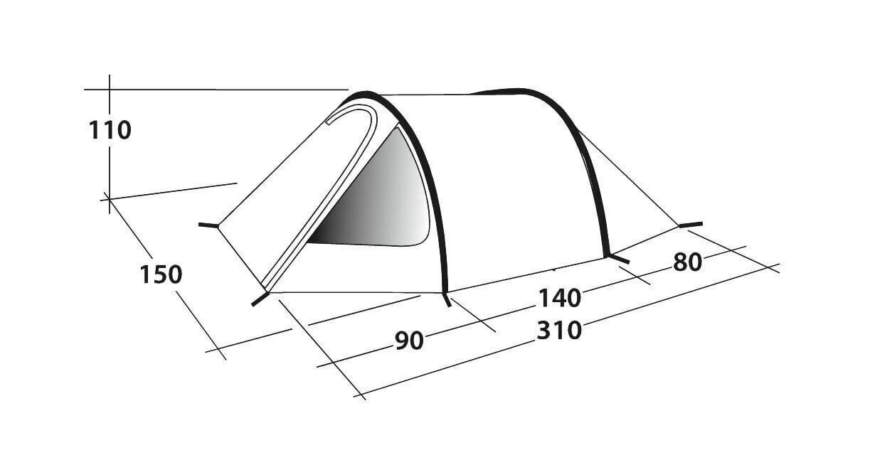 Telk Outwell Earth 2, sinine hind ja info | Telgid | hansapost.ee