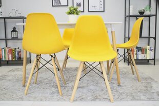 Набор из 4 обеденных стульев Osaka, желтый цена и информация | Стулья для кухни и столовой | hansapost.ee