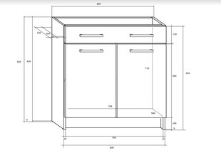 Кухонный шкаф Polo S80Z,  дуб цена и информация | Кухонные шкафчики | hansapost.ee