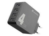 CELLULARLINE CHARGER 4USB 42W BLACK цена и информация | Зарядные устройства для телефонов | hansapost.ee