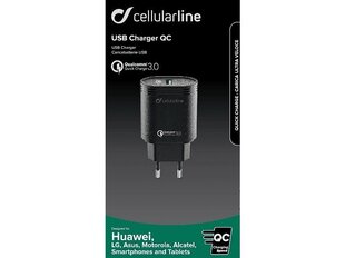 USB-C laadija CELLULARLINE KIT 10W must цена и информация | Зарядные устройства для телефонов | hansapost.ee