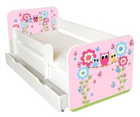 Детская кровать с матрасом, ящиком для постельного белья и съемным барьером Ami 54, 140x70 см цена и информация | Детские кровати | hansapost.ee
