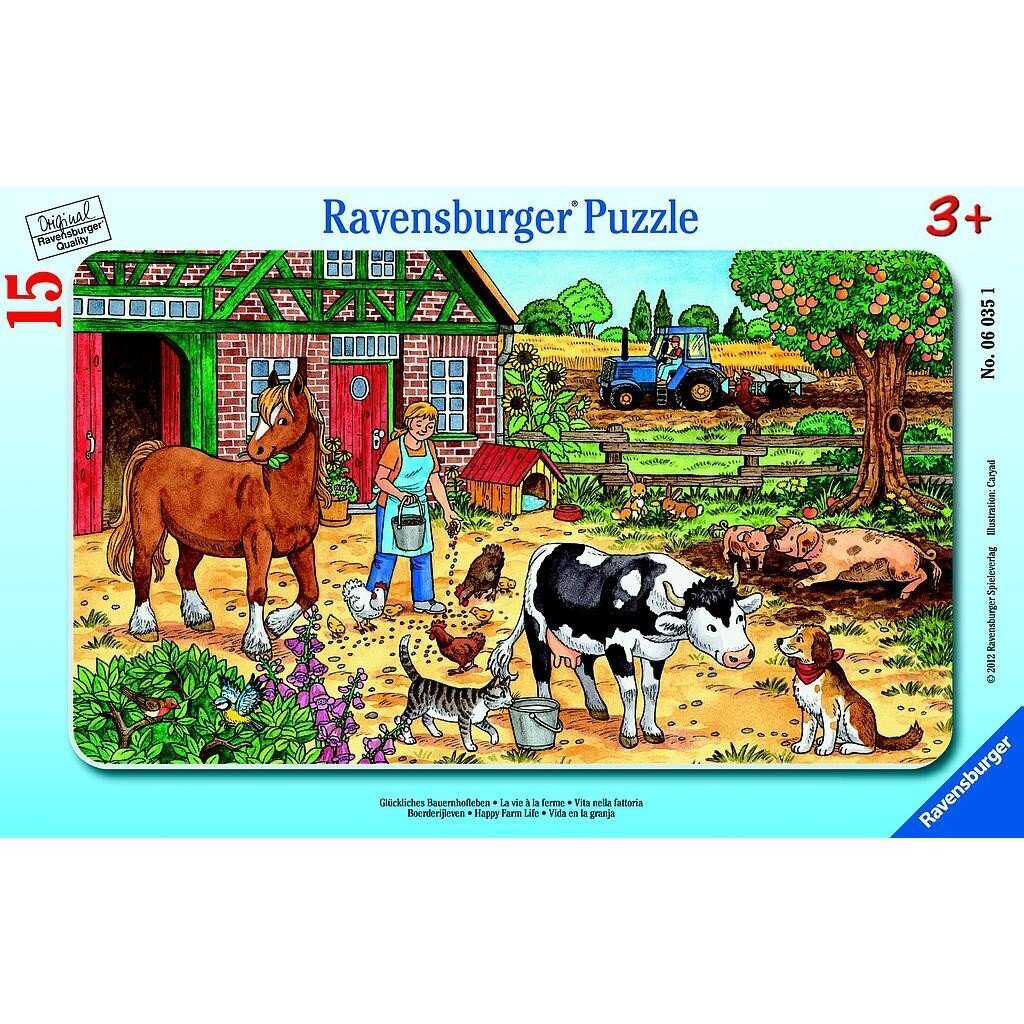 Ravensburger plaatpuzzle 15 tk Taluõu hind ja info | Pusled lastele ja täiskasvanutele | hansapost.ee