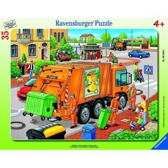 Ravensburger plaatpuzzle 35 tk. Prügiauto hind ja info | Pusled lastele ja täiskasvanutele | hansapost.ee