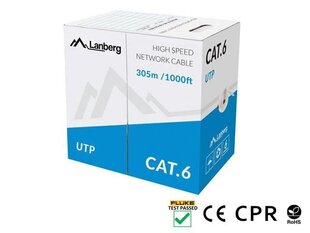 Kaabel Lanberg LCU6-11CU-0305-S цена и информация | Кабели и провода | hansapost.ee