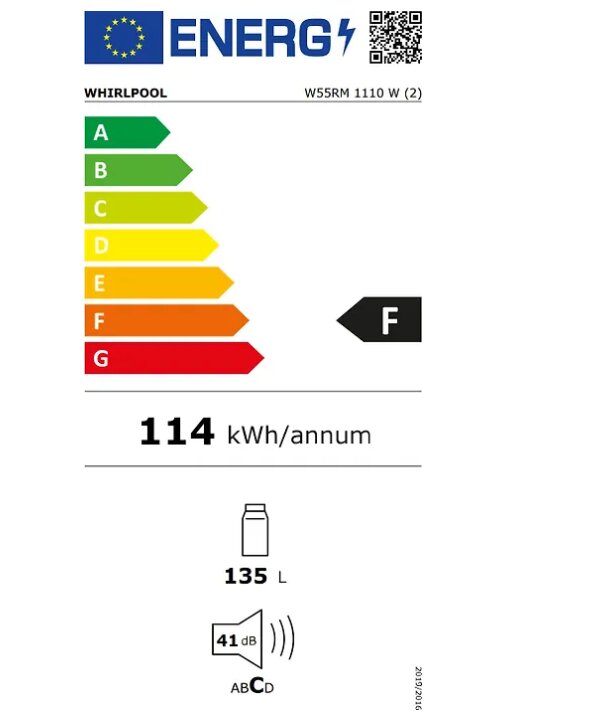 WHIRLPOOL W55RM 1110 W JÄÄKAAPPI цена и информация | Külmkapid-külmikud | hansapost.ee