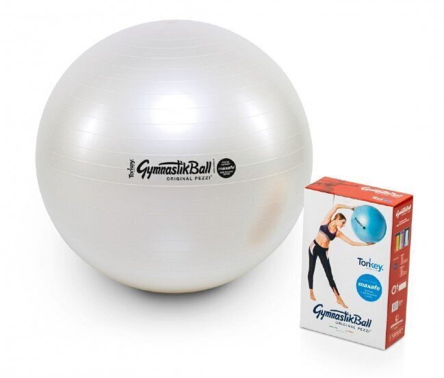 Võimlemispall Pezzi Gymnastik Ball Maxafe 75 cm, valge hind ja info | Võimlemispallid | hansapost.ee