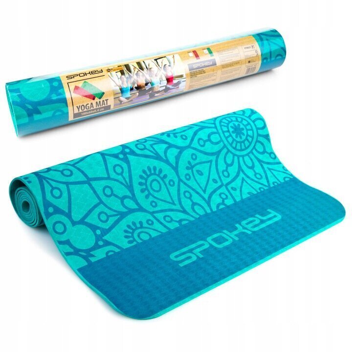 Joogamatt Spokey Mandala TPE 183x61x0,4 cm, sinine hind ja info | Joogamatid | hansapost.ee