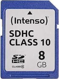 MEMORY SDHC 8GB C10/3411460 INTENSO price and information | Fotoaparaatide mälukaardid | hansapost.ee