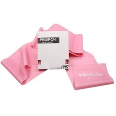 Эластичная лента Proiron PRO-LLP-1, розовая цена и информация | Фитнес-резинки, гимнастические кольца | hansapost.ee