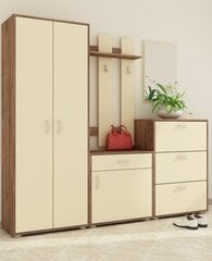 Комплект мебели для прихожей III, коричневый/кремовый цена и информация | Комплекты в прихожую | hansapost.ee