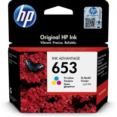 Tooner HP 653 Tri-color Original hind ja info | Tindiprinteri kassetid | hansapost.ee