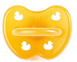 Пустышка из натурального каучука Hevea Duck Pacifier, Symmetrical teat, 0-3 мес. цена и информация | Пустышки | hansapost.ee