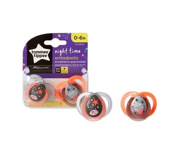 Lutt Tommee Tippee Night 0-6 kuud, 2 tk, 433473 hind ja info |  Lutid | hansapost.ee