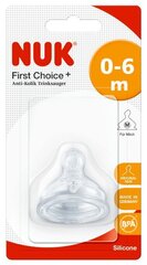 Соска-пустышка силиконовая с клапаном NUK First Choise +, M, №1, 1 шт. цена и информация | NUK Товары для младенцев | hansapost.ee