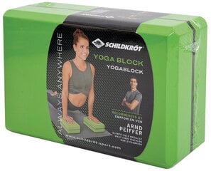 Joogaplokk Schildkrot Fitness Yoga Block, roheline цена и информация | Товары для йоги | hansapost.ee