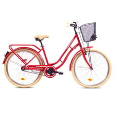 Городской велосипед Capriolo CTB Picnic 26" HT, бежево-красный цена и информация | Велосипеды | hansapost.ee