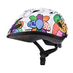 Детский велосипедный шлем Meteor KS07 Colorful Flowers, белый цена и информация | Шлемы | hansapost.ee
