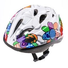 Детский велосипедный шлем Meteor KS07 Colorful Flowers, белый цена и информация | Шлемы | hansapost.ee