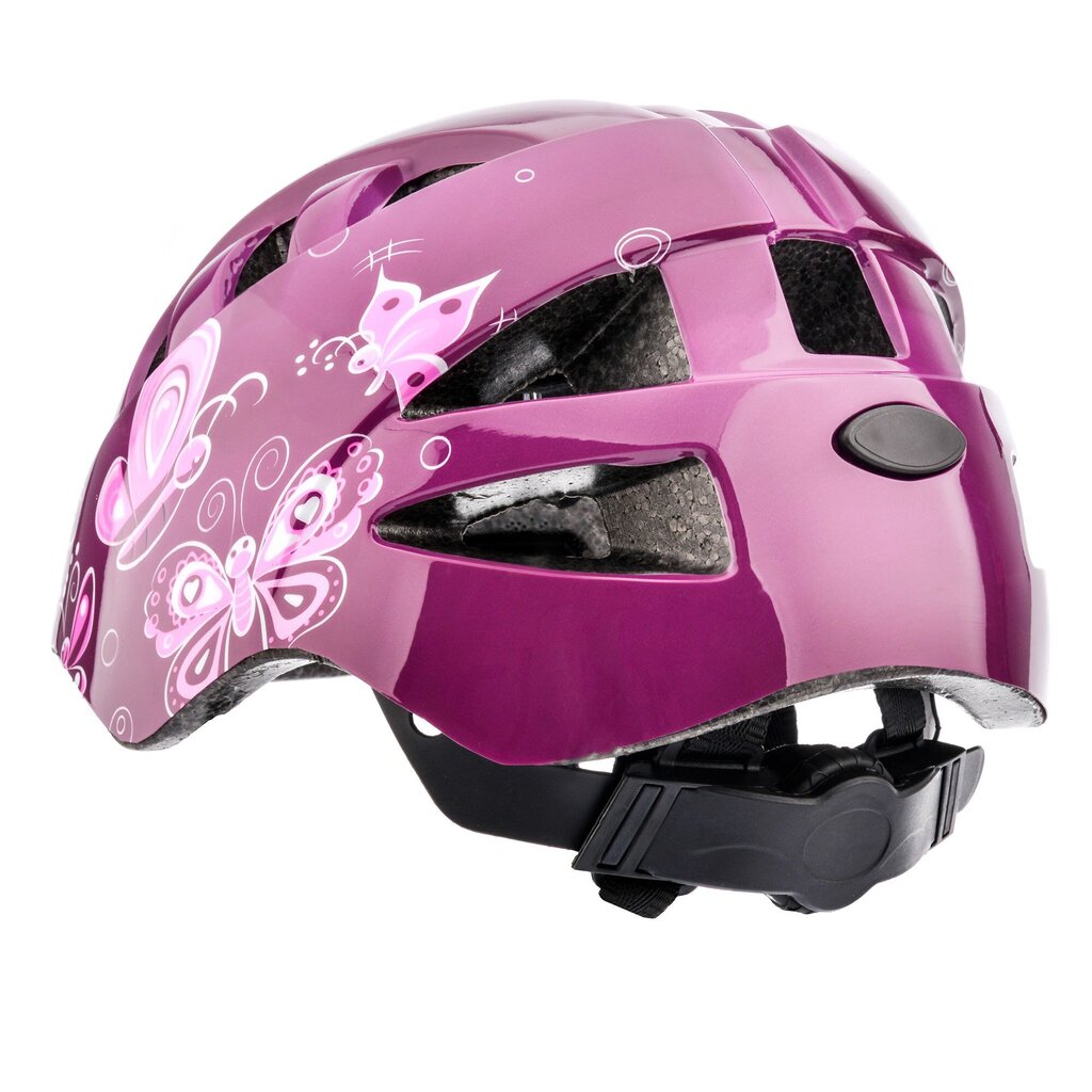 Laste jalgrattakiiver Meteor KS08 Pink Butterflies, roosa hind ja info | Kiivrid | hansapost.ee