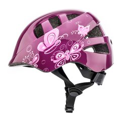 Laste jalgrattakiiver Meteor KS08 Pink Butterflies, roosa hind ja info | Kiivrid | hansapost.ee