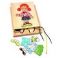 Woody 90017 Eco Wooden Educational hand motoric skills - Lacing Dress-up puzzle Baby Girl (13pcs) for kids 3y+ (18x22cm) цена и информация | Mänguasjad tüdrukutele | hansapost.ee