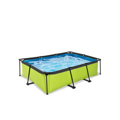 Каркасный бассейн с фильтром Exit Lime 220x150x65 см, зеленый цена и информация | Бассейны | hansapost.ee
