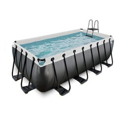 Каркасный бассейн с фильтром Exit Leather 400x200x122 см, черный цена и информация | Бассейны | hansapost.ee