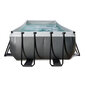 Karkassiga bassein filtriga Exit Leather, 400x200x122 cm, must hind ja info | Basseinid | hansapost.ee