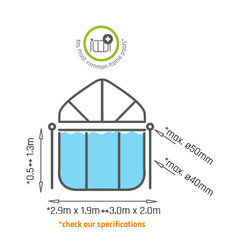 Katus basseinile EXIT, 300x200 cm hind ja info | Basseinitarvikud | hansapost.ee