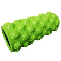 Валик для фитнеса - массажный ролик SportVida EVA (33 см длина / 13 см диаметр), зеленый цена и информация | Аксессуары для массажа | hansapost.ee