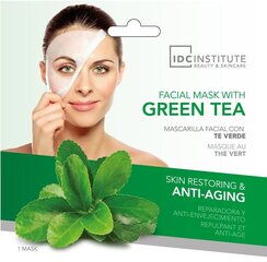 Регенерирующая очищающая маска для лица с зеленым чаем IDC Institute 22 г цена и информация | Маски для лица, патчи для глаз | hansapost.ee