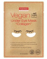 Веганская маска для глаз Purederm Collagen с коллагеном, 30 шт. цена и информация | Purederm Духи, косметика | hansapost.ee