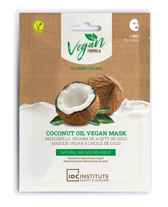 Toitev lehtmask näole IDC Institute Coconut Oil, 25 g цена и информация | Näomaskid ja silmamaskid | hansapost.ee