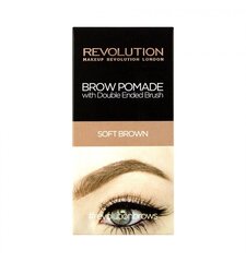 Makeup Revolution London Brow Pomade Краска для бровей 2,5 г, Soft Brown цена и информация | Карандаши, краска для бровей | hansapost.ee