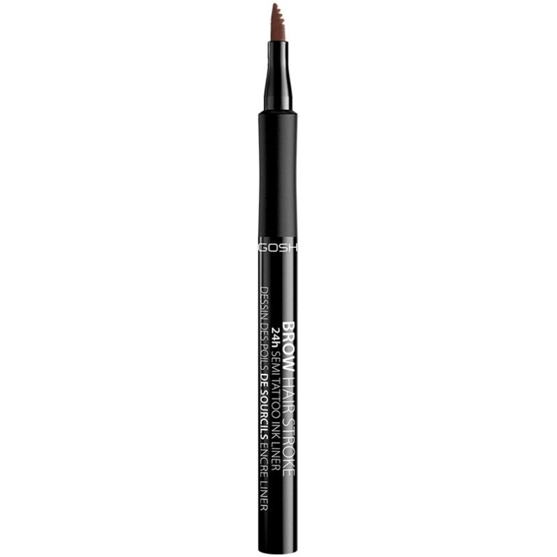 Kulmupliiats Gosh Brow Hair Stroke 24H Semi-Tattoo, 1 ml, 001 Brown hind ja info | Kulmupliiatsid, -puudrid ja -värvid | hansapost.ee