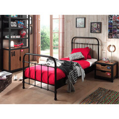 Металлическая кровать NEW YORK 90x200 cм черный цена и информация | Voodi Мебель и домашний интерьер | hansapost.ee