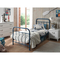 Металлическая кровать NEW YORK 90x200 cм синий цена и информация | Детские кровати | hansapost.ee