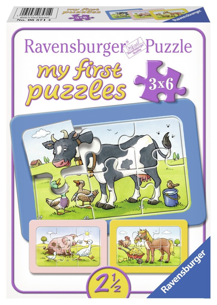 Ravensburger minu esimene pusle 3x6 tk hind ja info | Pusled lastele ja täiskasvanutele | hansapost.ee