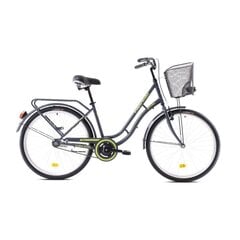 Женский городской велосипед Capriolo Picnic 26 серый-зеленый, рама 17 цена и информация | Велосипеды | hansapost.ee