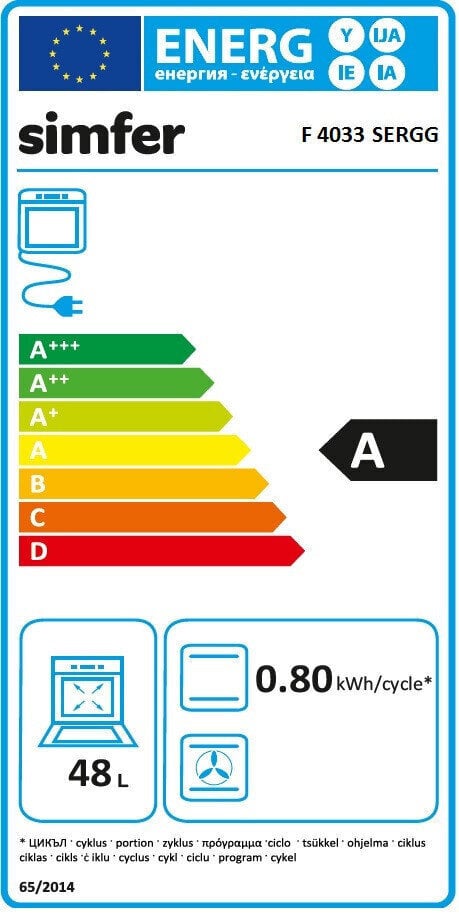 Simfer F 4033 SERGG, hall цена и информация | Elektripliidid | hansapost.ee