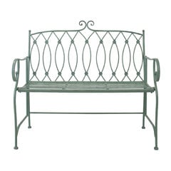 Садовая скамейка MINT, 104x55xH95,5 см, кованое железо, античный зеленый цвет цена и информация | Скамейки | hansapost.ee