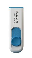 Накопитель ADATA C008 64 ГБ, USB 2.0, белый цена и информация | USB накопители | hansapost.ee