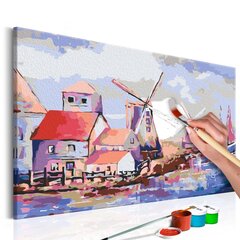 Картина по номерам Ветряные мельницы (Пейзаж) 60х40 см цена и информация | Живопись по номерам | hansapost.ee