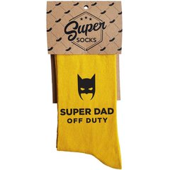 Sokid "Super dad off duty" hind ja info | Lõbusad sokid | hansapost.ee