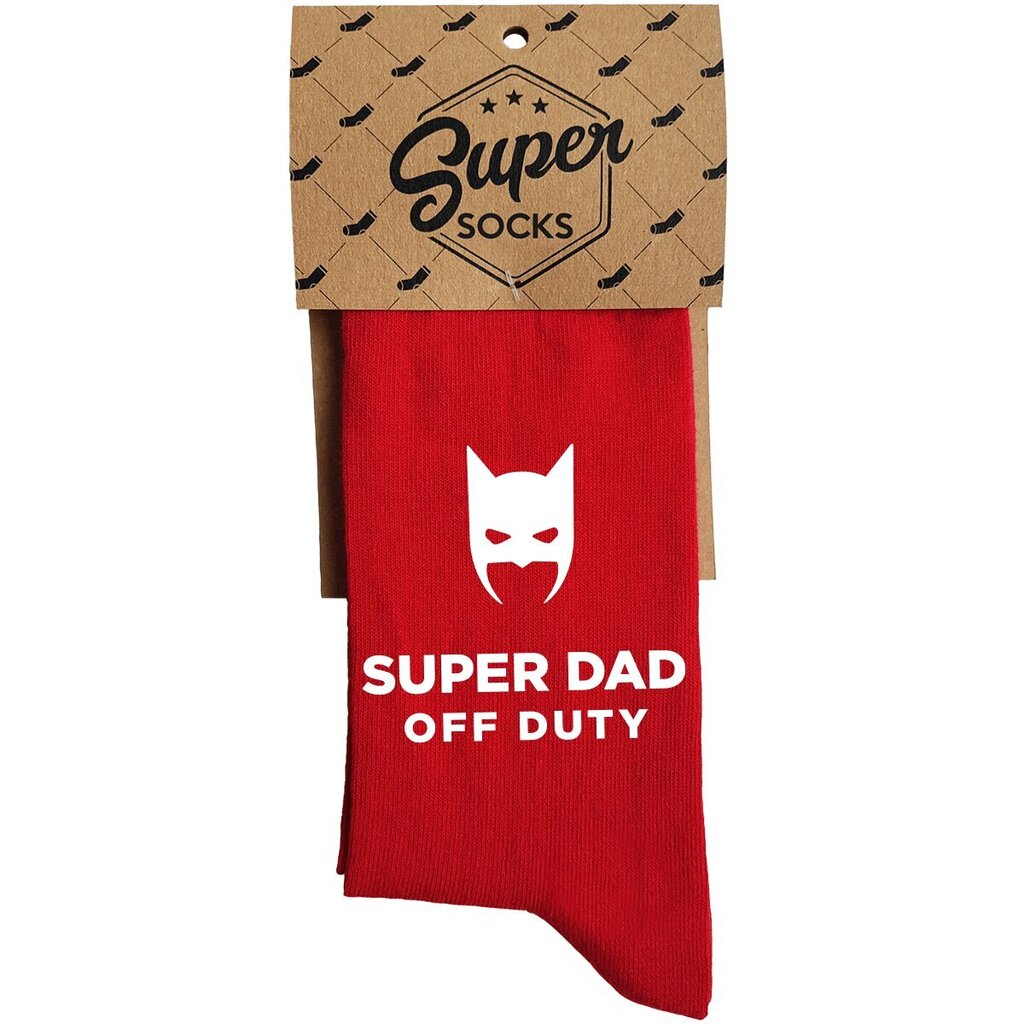 Sokid "Super dad off duty" цена и информация | Lõbusad sokid | hansapost.ee